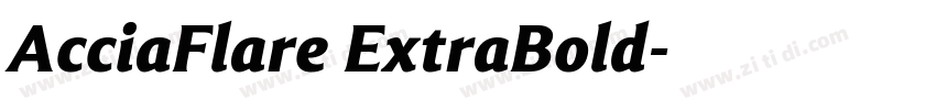 AcciaFlare ExtraBold字体转换